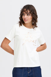 Tee-shirt Fransa M/C Blanc Imprimé